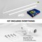 G128 Combo Pack: 6 Feet Tangle Free Spinning Flagpole (White) Pennsylvannia PA 3x5 ft Printed 150D Brass Grommets (Flag Included) Aluminum Flag Pole